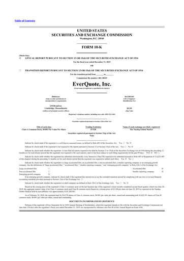 Thumbnail EverQuote 10-K Annual Report 2019