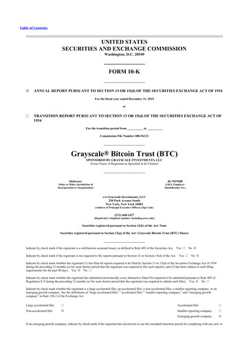 Miniature Grayscale Bitcoin Trust 10-K Rapport annuel 