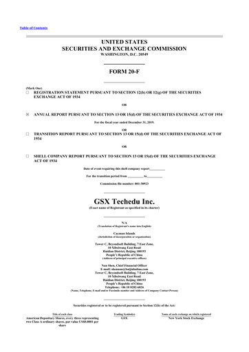 Vorschaubild Gaotu Techedu
 20-F Jahresbericht 2019