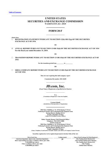 Thumbnail JD.com 20-F Annual Report 2019