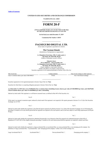 Miniature PagSeguro 20-F Rapport annuel 2019