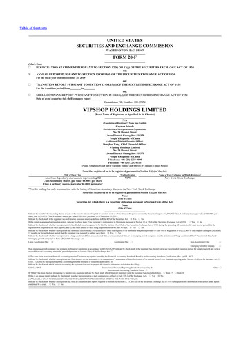 Thumbnail Vipshop
 20-F Annual Report 2019