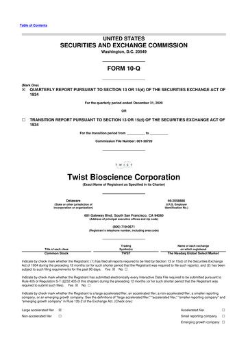 Thumbnail Twist Bioscience
 10-Q Quarterly Report FY 