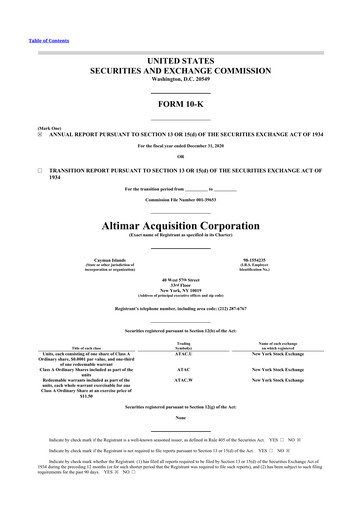 Vorschaubild Blue Owl Capital 10-K Jahresbericht 2020