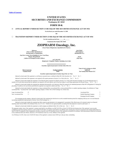 Vorschaubild Alaunos Therapeutics 10-K Jahresbericht 2020