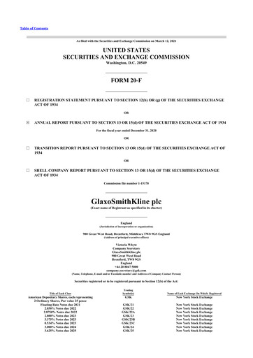 Thumbnail GSK plc 20-F Annual Report 2020