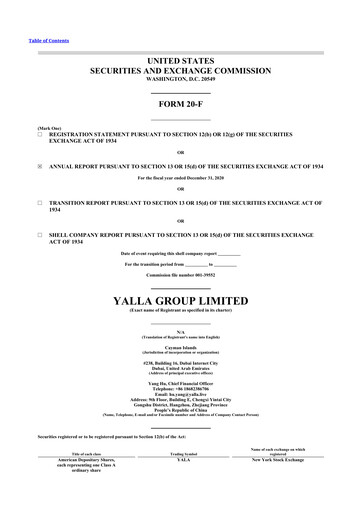 Thumbnail Yalla Group 20-F Annual Report 2020