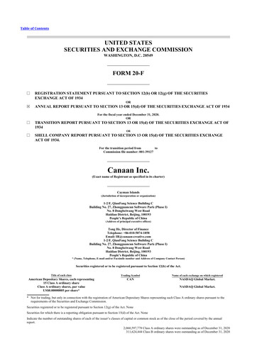 Thumbnail Canaan 20-F Annual Report 2020