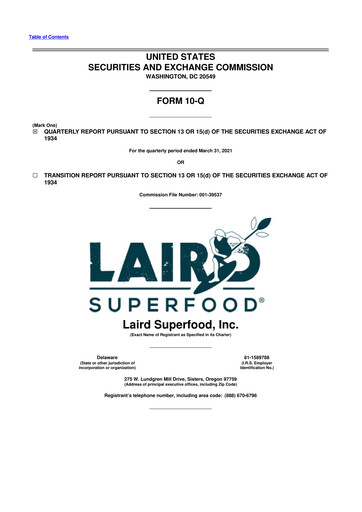 Thumbnail Laird Superfood 10-Q Quarterly Report FY2021 