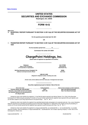 Thumbnail ChargePoint 10-Q Quarterly Report FY2021 