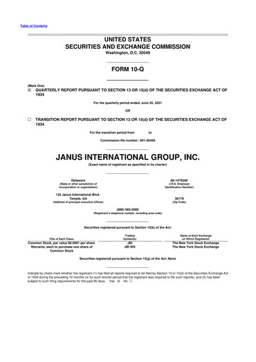 Thumbnail Janus International Group 10-Q Quarterly Report FY2021 