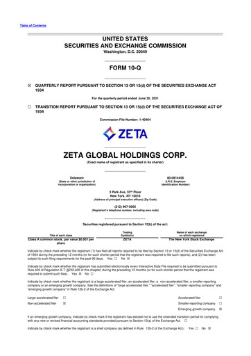 Miniature Zeta Global 10-Q Rapport trimestriel 2021 