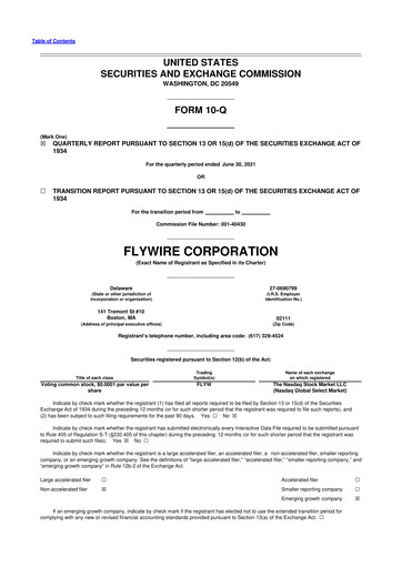 Thumbnail Flywire 10-Q Quarterly Report FY2021 