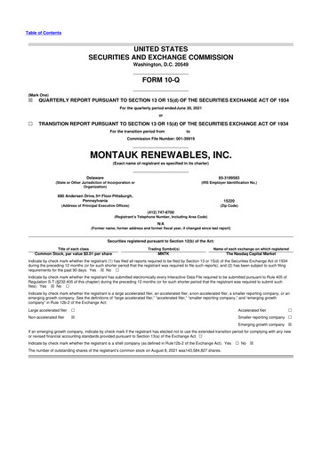 Thumbnail Montauk Renewables 10-Q Quarterly Report FY2021 