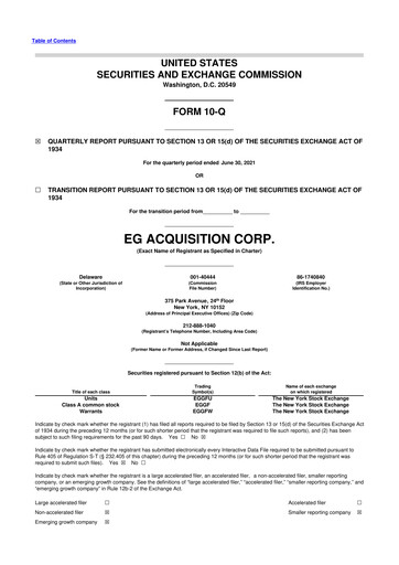 Vorschaubild flyExclusive 10-Q Quartalsbericht 2021 