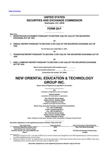 Thumbnail New Oriental 20-F Annual Report 2021