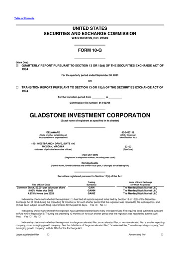 Thumbnail Gladstone Investment 10-Q Quarterly Report FY 