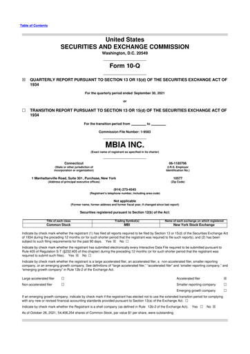 Thumbnail MBIA 10-Q Quarterly Report FY2021 