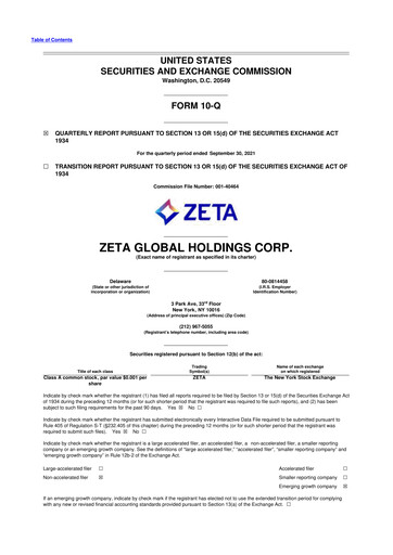 Miniature Zeta Global 10-Q Rapport trimestriel 2021 