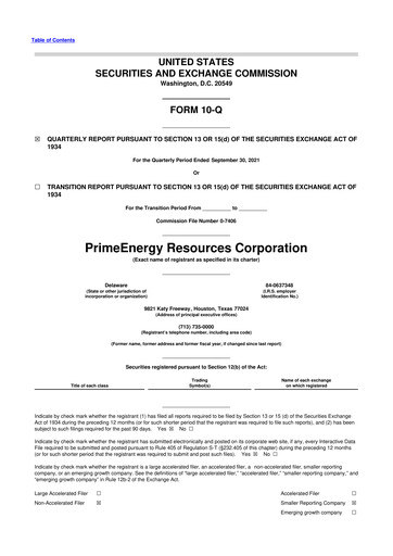 Thumbnail PrimeEnergy Resources 10-Q Quarterly Report FY2021 