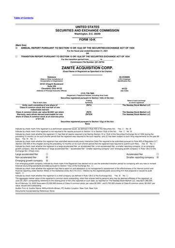 Thumbnail Eve Holding, Inc. 10-K Annual Report 2021