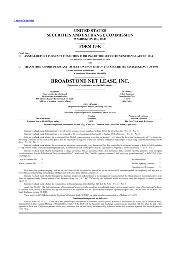 Thumbnail Broadstone Net Lease 10-K Annual Report 2021