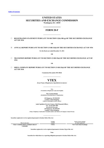 Thumbnail VTEX 20-F Annual Report 2021