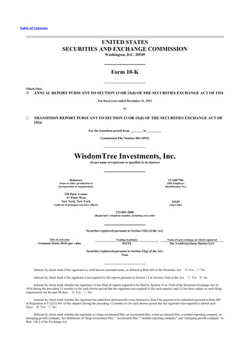 Thumbnail WisdomTree
 10-K Annual Report 2021