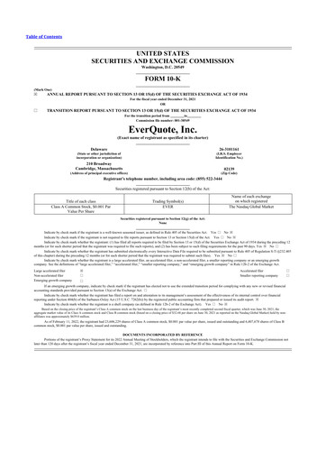 Thumbnail EverQuote 10-K Annual Report 2021