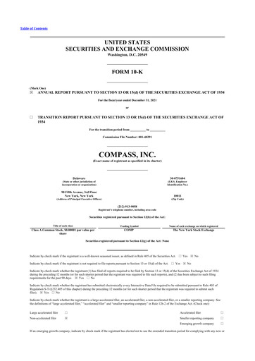 Thumbnail Compass 10-K Annual Report 2021