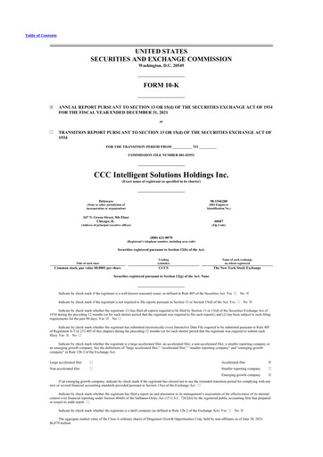 Thumbnail CCC Intelligent Solutions 10-K Annual Report 2021