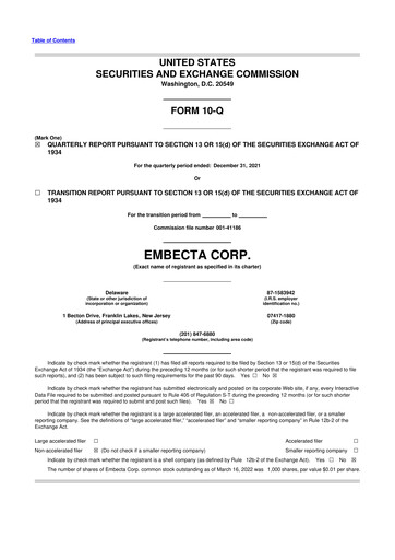 Thumbnail Embecta 10-Q Quarterly Report FY2021 