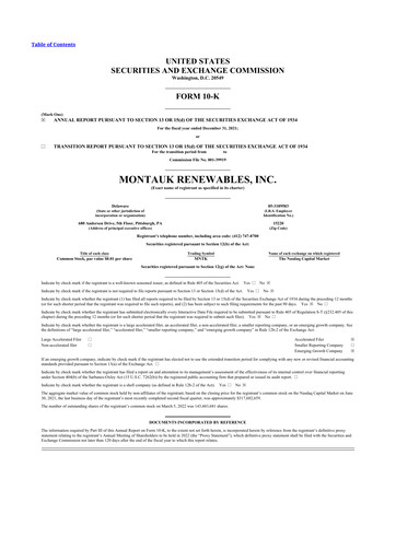 Thumbnail Montauk Renewables 10-K Annual Report 2021