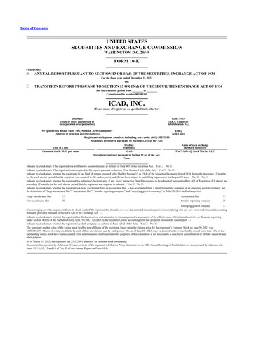 Vorschaubild iCAD 10-K Jahresbericht 2021