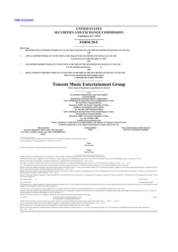 Thumbnail Tencent Music Entertainment 20-F Annual Report 2021