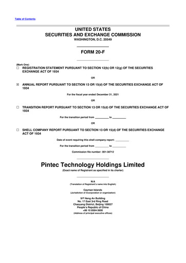 Thumbnail Pintec Technology 20-F Annual Report 2021