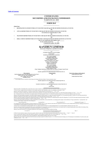 Miniature Kanzhun 20-F Rapport annuel 2021