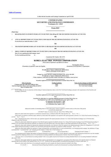 Thumbnail Korea Electric Power 20-F Annual Report 2021