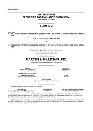 Thumbnail Marcus & Millichap 10-Q Quarterly Report FY2022 