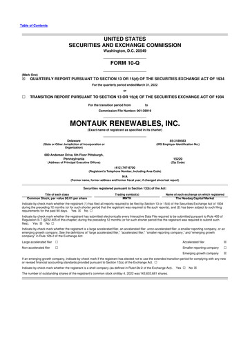 Thumbnail Montauk Renewables 10-Q Quarterly Report FY2022 