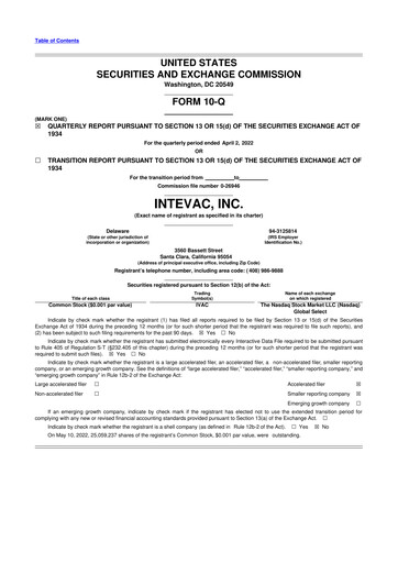 Thumbnail Intevac
 10-Q Quarterly Report FY2022 