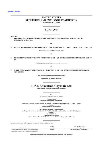 Thumbnail NaaS Technology 20-F Annual Report 2021