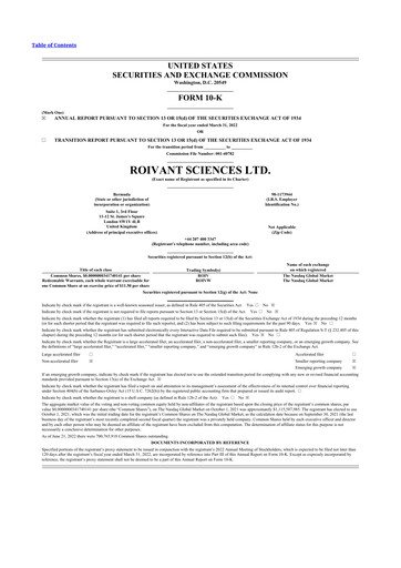 Thumbnail Roivant Sciences 10-K Annual Report 2022
