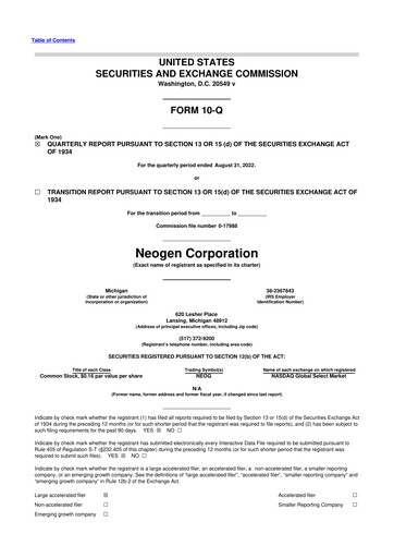 Thumbnail Neogen 10-Q Quarterly Report FY2023 