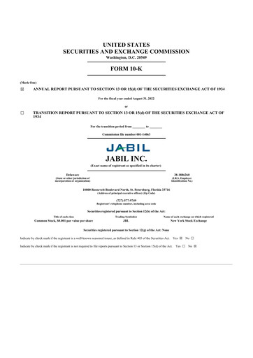 Thumbnail Jabil 10-K Annual Report 2022