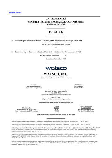 Thumbnail Watsco
 10-K Annual Report 2022