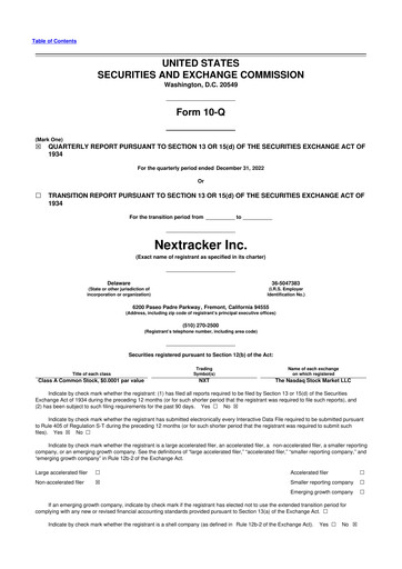 Thumbnail Nextpower 10-Q Quarterly Report FY2022 