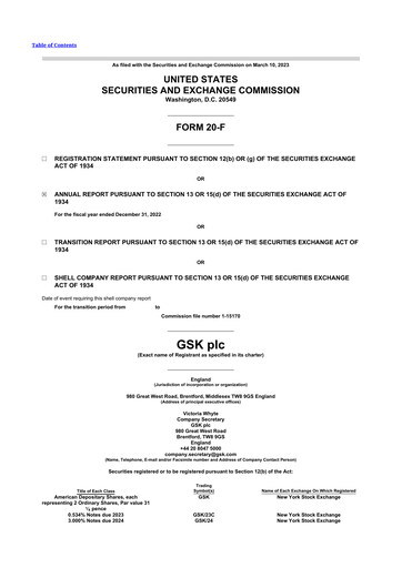 Thumbnail GSK plc 20-F Annual Report 2022