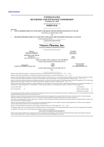 Thumbnail Vincerx Pharma 10-K Annual Report 2022