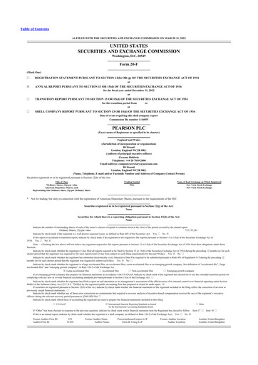 Thumbnail Pearson 20-F Annual Report 2022